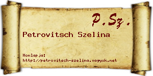 Petrovitsch Szelina névjegykártya